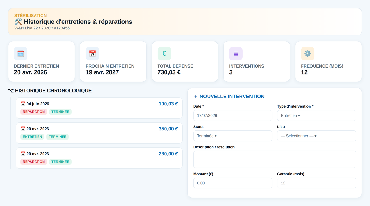 Maintenance — entretiens & réparations